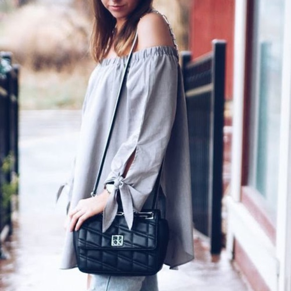 Tops - Off Shoulder Grey Top